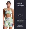 imageAoxjox Trinity Workout Biker Shorts for Women Tummy Control High Waisted Exercise Athletic Gym Running Yoga Short 6quotGreen Flower Print