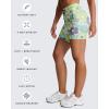 imageAoxjox Trinity Workout Biker Shorts for Women Tummy Control High Waisted Exercise Athletic Gym Running Yoga Short 6quotGreen Flower Print