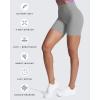 imageAoxjox Trinity Workout Biker Shorts for Women Tummy Control High Waisted Exercise Athletic Gym Running Yoga Short 6quotGrey