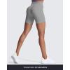 imageAoxjox Trinity Workout Biker Shorts for Women Tummy Control High Waisted Exercise Athletic Gym Running Yoga Short 6quotGrey