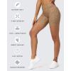 imageAoxjox Trinity Workout Biker Shorts for Women Tummy Control High Waisted Exercise Athletic Gym Running Yoga Short 6quotIced Coffee Dot Print