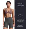 imageAoxjox Trinity Workout Biker Shorts for Women Tummy Control High Waisted Exercise Athletic Gym Running Yoga Short 6quotIron Grey