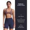 imageAoxjox Trinity Workout Biker Shorts for Women Tummy Control High Waisted Exercise Athletic Gym Running Yoga Short 6quotNavy