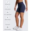 imageAoxjox Trinity Workout Biker Shorts for Women Tummy Control High Waisted Exercise Athletic Gym Running Yoga Short 6quotNavy
