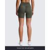 imageAoxjox Trinity Workout Biker Shorts for Women Tummy Control High Waisted Exercise Athletic Gym Running Yoga Short 6quotOlive Green Leopard Print