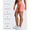 imageAoxjox Trinity Workout Biker Shorts for Women Tummy Control High Waisted Exercise Athletic Gym Running Yoga Short 6quotPapayasee Through