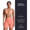 imageAoxjox Trinity Workout Biker Shorts for Women Tummy Control High Waisted Exercise Athletic Gym Running Yoga Short 6quotPapayasee Through