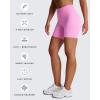 imageAoxjox Trinity Workout Biker Shorts for Women Tummy Control High Waisted Exercise Athletic Gym Running Yoga Short 6quotPrism Pink