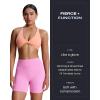 imageAoxjox Trinity Workout Biker Shorts for Women Tummy Control High Waisted Exercise Athletic Gym Running Yoga Short 6quotPrism Pink
