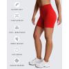 imageAoxjox Trinity Workout Biker Shorts for Women Tummy Control High Waisted Exercise Athletic Gym Running Yoga Short 6quotRacing Red