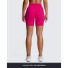 imageAoxjox Trinity Workout Biker Shorts for Women Tummy Control High Waisted Exercise Athletic Gym Running Yoga Short 6quotRose Red