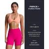 imageAoxjox Trinity Workout Biker Shorts for Women Tummy Control High Waisted Exercise Athletic Gym Running Yoga Short 6quotRose Red