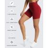 imageAoxjox Trinity Workout Biker Shorts for Women Tummy Control High Waisted Exercise Athletic Gym Running Yoga Short 6quotRumba Red