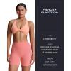 imageAoxjox Trinity Workout Biker Shorts for Women Tummy Control High Waisted Exercise Athletic Gym Running Yoga Short 6quotSalmon Rosesee Through