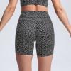 imageAoxjox Trinity Workout Biker Shorts for Women Tummy Control High Waisted Exercise Athletic Gym Running Yoga Short 6quotScrunch 20 Black Dot Print