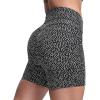 imageAoxjox Trinity Workout Biker Shorts for Women Tummy Control High Waisted Exercise Athletic Gym Running Yoga Short 6quotScrunch 20 Black Dot Print