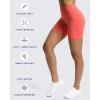 imageAoxjox Trinity Workout Biker Shorts for Women Tummy Control High Waisted Exercise Athletic Gym Running Yoga Short 6quotSpiced Coral