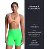 imageAoxjox Trinity Workout Biker Shorts for Women Tummy Control High Waisted Exercise Athletic Gym Running Yoga Short 6quotSpring Bouquet Green