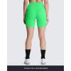 imageAoxjox Trinity Workout Biker Shorts for Women Tummy Control High Waisted Exercise Athletic Gym Running Yoga Short 6quotSpring Bouquet Green