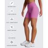 imageAoxjox Trinity Workout Biker Shorts for Women Tummy Control High Waisted Exercise Athletic Gym Running Yoga Short 6quotSpring Crocus