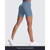 imageAoxjox Trinity Workout Biker Shorts for Women Tummy Control High Waisted Exercise Athletic Gym Running Yoga Short 6quotSteel Blue