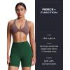 imageAoxjox Trinity Workout Biker Shorts for Women Tummy Control High Waisted Exercise Athletic Gym Running Yoga Short 6quotStorm Green