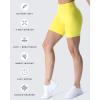 imageAoxjox Trinity Workout Biker Shorts for Women Tummy Control High Waisted Exercise Athletic Gym Running Yoga Short 6quotVibrant Yellowsee Through