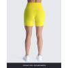 imageAoxjox Trinity Workout Biker Shorts for Women Tummy Control High Waisted Exercise Athletic Gym Running Yoga Short 6quotVibrant Yellowsee Through