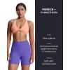 imageAoxjox Trinity Workout Biker Shorts for Women Tummy Control High Waisted Exercise Athletic Gym Running Yoga Short 6quotViolet