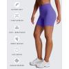 imageAoxjox Trinity Workout Biker Shorts for Women Tummy Control High Waisted Exercise Athletic Gym Running Yoga Short 6quotViolet