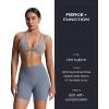 imageAoxjox Trinity Workout Biker Shorts for Women Tummy Control High Waisted Exercise Athletic Gym Running Yoga Short 6quotWinds Grey Marl
