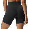 imageAoxjox Trinity Workout Biker Shorts for Women Tummy Control High Waisted Exercise Athletic Gym Running Yoga Short 6quotBlack