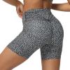 imageAoxjox Trinity Workout Biker Shorts for Women Tummy Control High Waisted Exercise Athletic Gym Running Yoga Short 6quotBlueberry Dot Print
