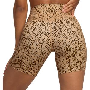 imageAoxjox Trinity Workout Biker Shorts for Women Tummy Control High Waisted Exercise Athletic Gym Running Yoga Short 6quotIced Coffee Dot Print