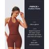 imageAoxjox Womens Sleeveless Neck Tank Tops Workout Gym Yoga Curve Longline Hailey Halter Crop TopBurgundy
