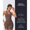 imageAoxjox Womens Sleeveless Neck Tank Tops Workout Gym Yoga Curve Longline Hailey Halter Crop TopFudge Coffee