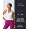 imageAoxjox Womens Sleeveless Neck Tank Tops Workout Gym Yoga Curve Longline Hailey Halter Crop TopWhite