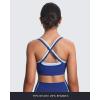 imageAoxjox Womens Workout Sports Bras Double Layer Training Fitness Running Yoga Crop Tank TopBellwether BlueAiry Blue