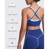 imageAoxjox Womens Workout Sports Bras Double Layer Training Fitness Running Yoga Crop Tank TopBellwether BlueAiry Blue