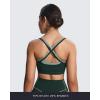 imageAoxjox Womens Workout Sports Bras Double Layer Training Fitness Running Yoga Crop Tank TopForest GreenSage Green