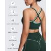 imageAoxjox Womens Workout Sports Bras Double Layer Training Fitness Running Yoga Crop Tank TopForest GreenSage Green