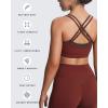 imageAoxjox Womens Workout Sports Bras Double Layer Training Fitness Running Yoga Crop Tank TopRum RaisinMulch