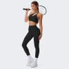 imageAoxjox High Waisted Workout Breeze Leggings for Women Tummy Control Buttery Soft Yoga Pants 24quot26quot28quotBlack