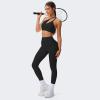 imageAoxjox High Waisted Workout Breeze Leggings for Women Tummy Control Buttery Soft Yoga Pants 24quot26quot28quotBlack