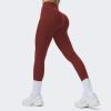 imageAoxjox High Waisted Workout Breeze Leggings for Women Tummy Control Buttery Soft Yoga Pants 24quot26quot28quotBurgundy