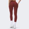 imageAoxjox High Waisted Workout Breeze Leggings for Women Tummy Control Buttery Soft Yoga Pants 24quot26quot28quotBurgundy