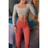 imageAoxjox High Waisted Workout Breeze Leggings for Women Tummy Control Buttery Soft Yoga Pants 24quot26quot28quotEarthy Brown