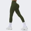imageAoxjox High Waisted Workout Breeze Leggings for Women Tummy Control Buttery Soft Yoga Pants 24quot26quot28quotOlive Green