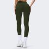 imageAoxjox High Waisted Workout Breeze Leggings for Women Tummy Control Buttery Soft Yoga Pants 24quot26quot28quotOlive Green
