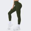 imageAoxjox High Waisted Workout Breeze Leggings for Women Tummy Control Buttery Soft Yoga Pants 24quot26quot28quotOlive Green
